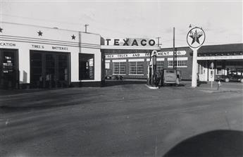 (GAS STATIONS--TEXACO) A contemporary and an accomplished typological study with 79 photographs depicting Texaco gas stations throughou